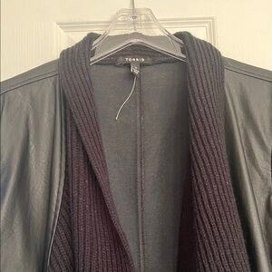 Torrid Black Ribbed Collar Cardigan